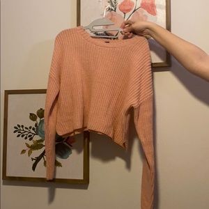 Pink Cropped Sweater